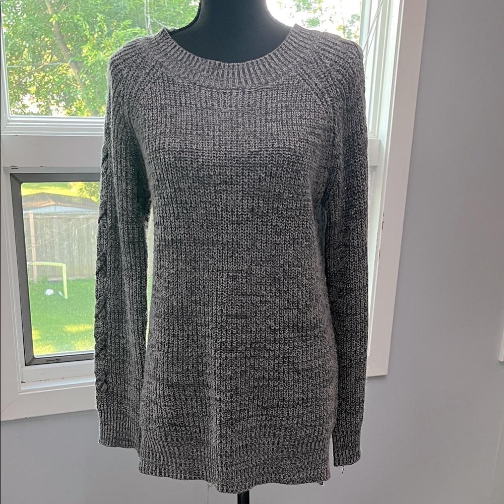 Alya Charcoal Knit Sweater Tunic M